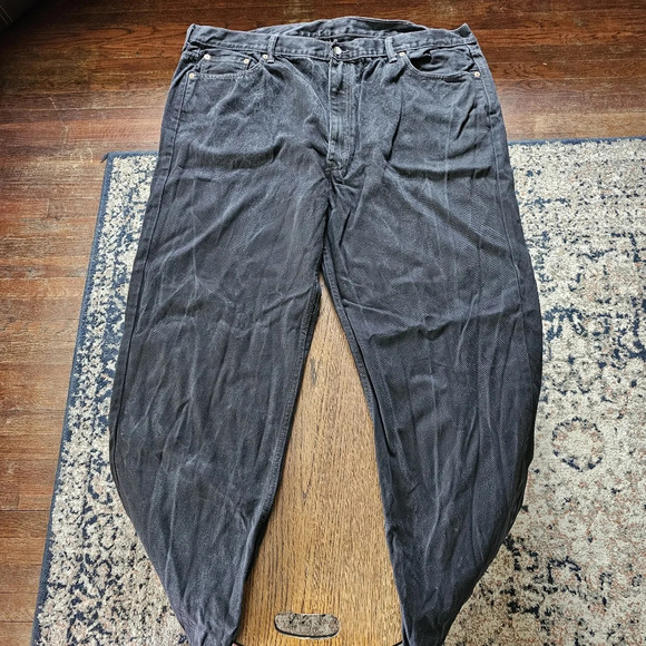 Levi's 550 Faded Black Relaxed Fit straight Leg Jeans Size Men's 46x32 - Picture 3 of 14